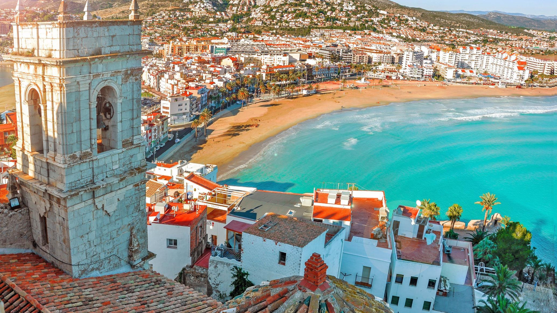 Valencia coastline and city viewed from above